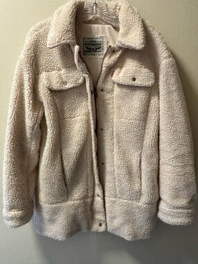Levi's Cream/Tan Sherpa-Lined Jacket